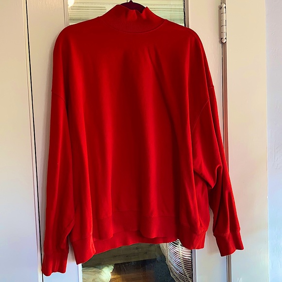 Red-Orange turtle neck sweatshirt